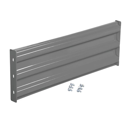 Vestil Bolt-On Style Guard Rail 4 Ft Gray Semi Gloss GR-F3R-BO-4-GYSG
